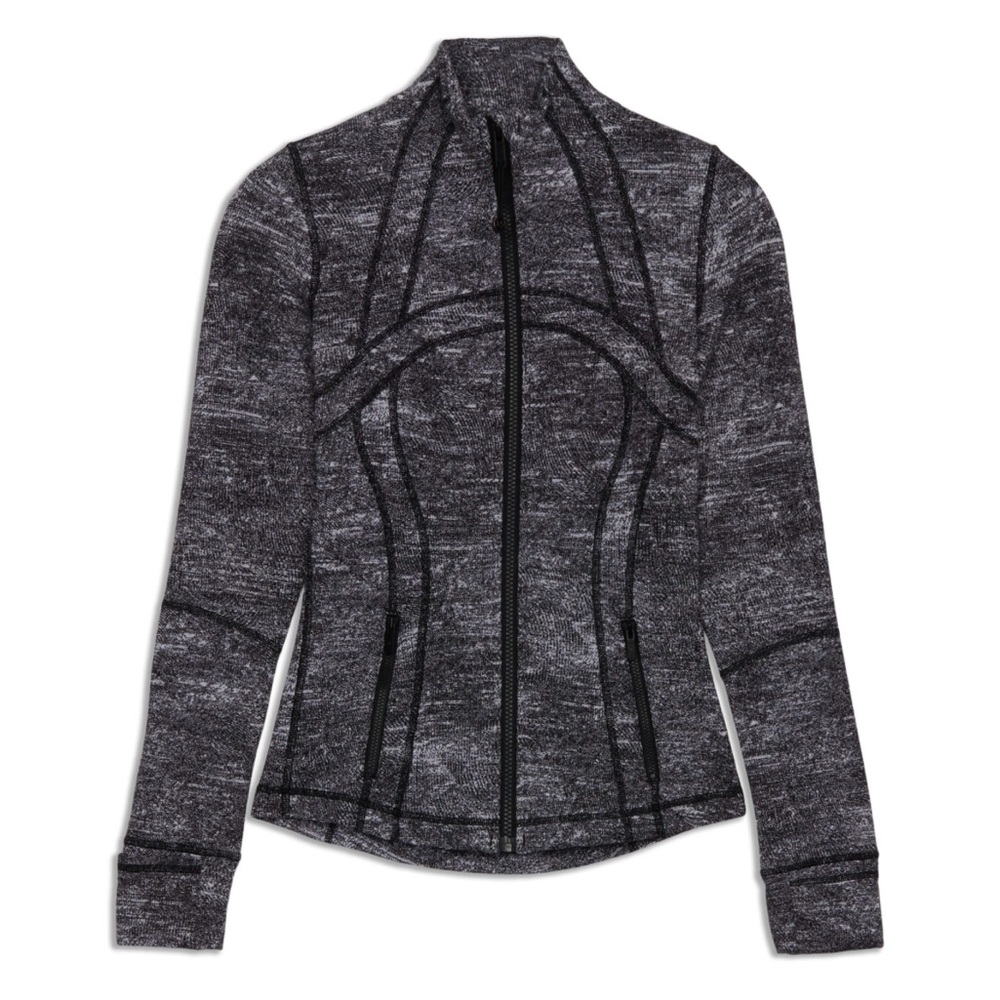 Lululemon Define Jacket in Rush Jacquard Black White - Sz 6